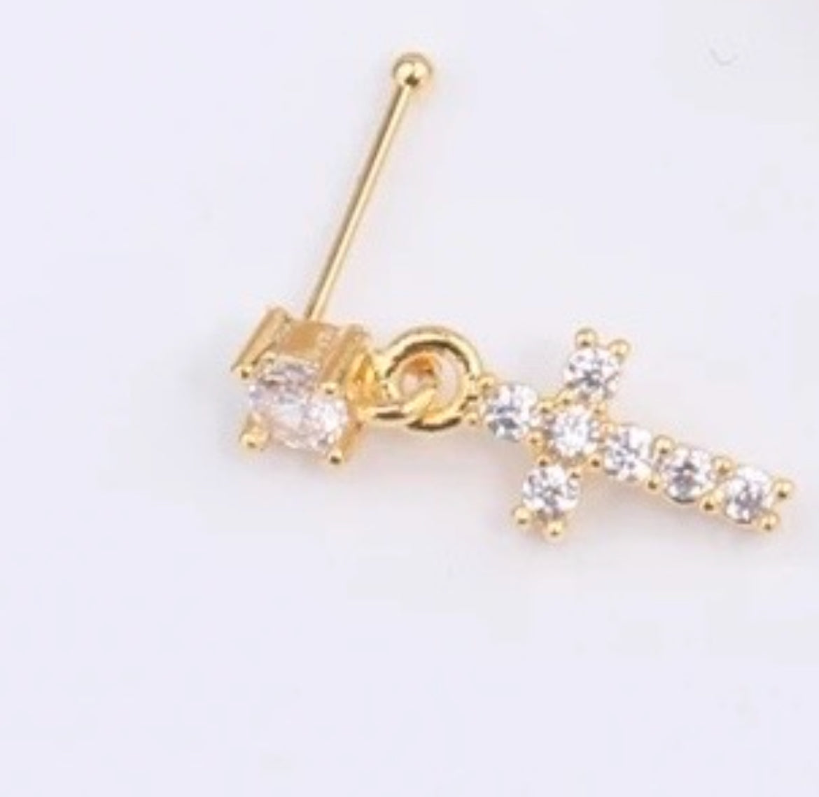 Cross nose ring