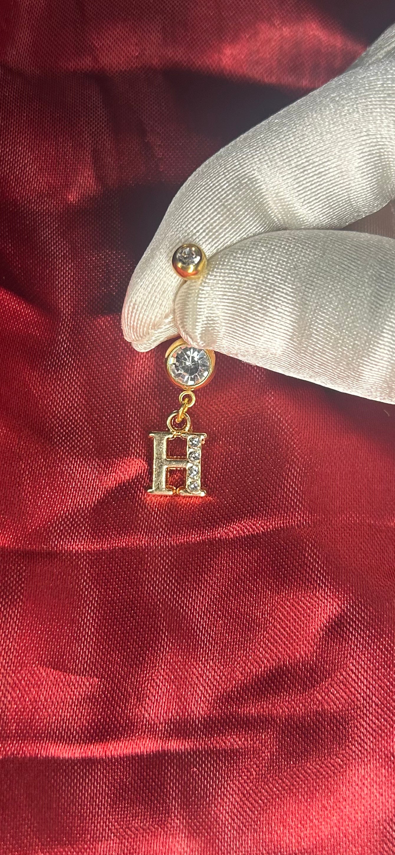 Letter Belly ring