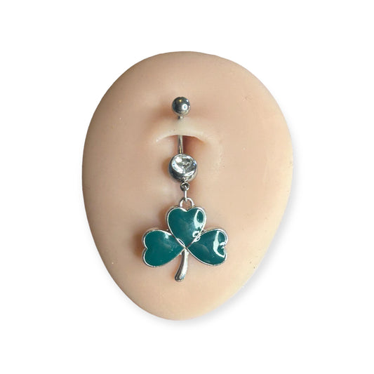 Clover belly ring