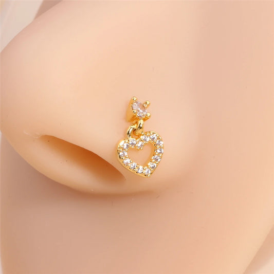My heart nose ring